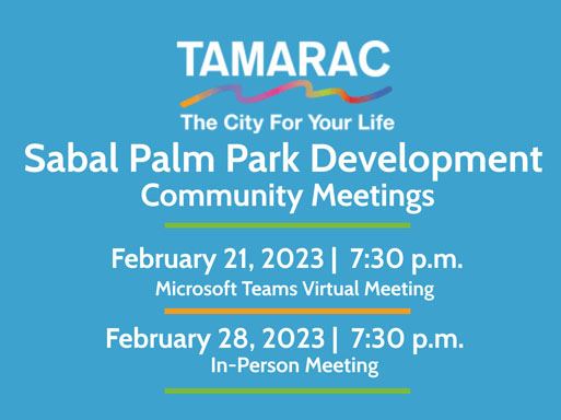 Sabal Palm Park Information Flyer