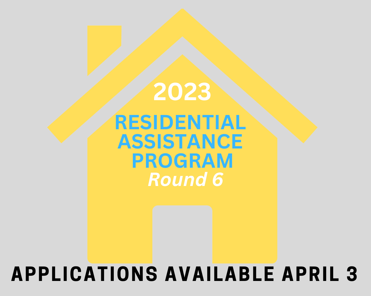 Rectangle - Residential Assistance Website Header text within yellow house icon