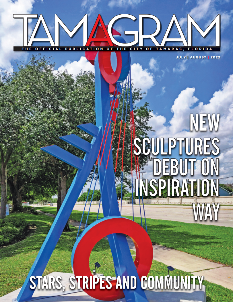 Ble and red art stand