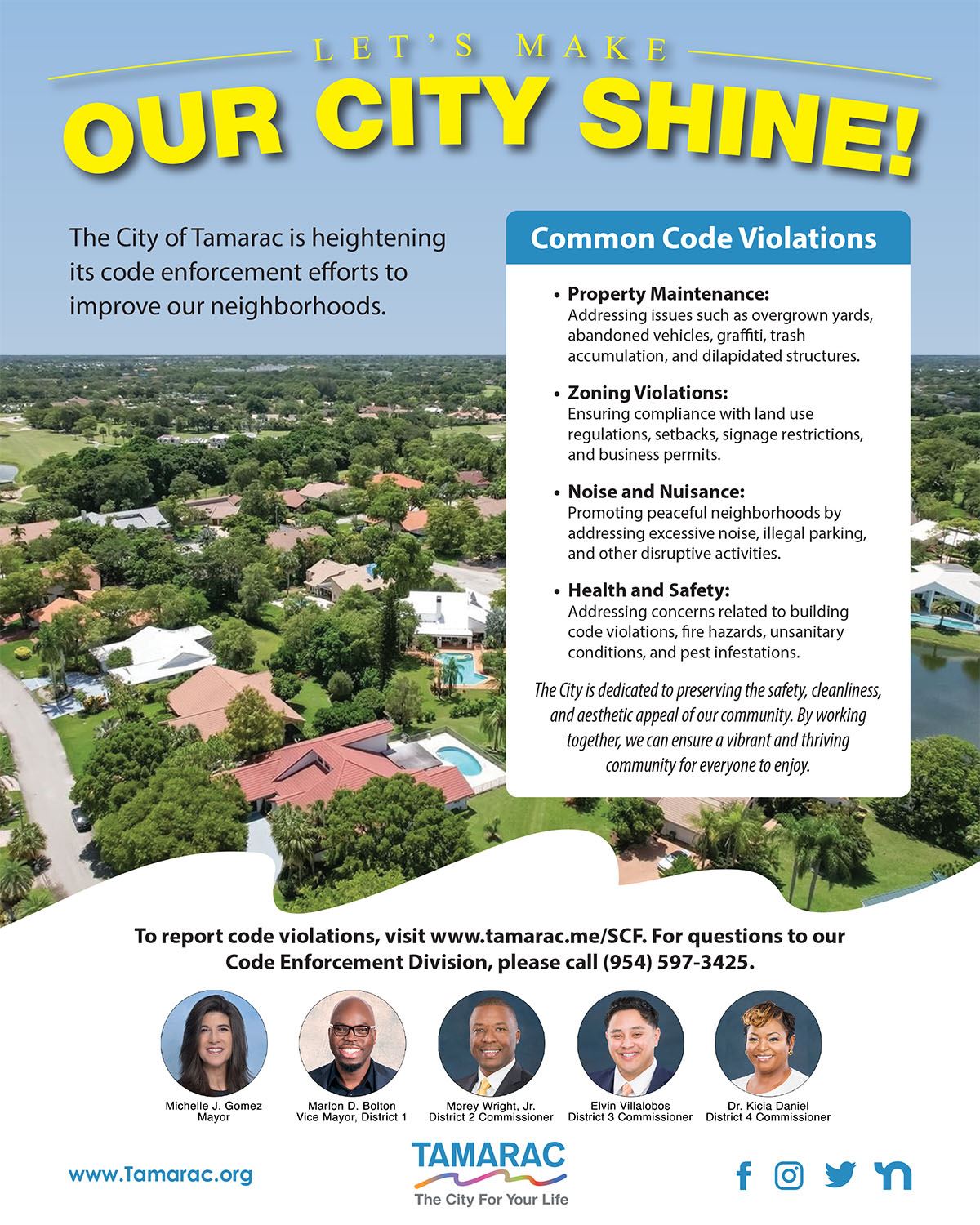 Tamarac Code Compliance Flyer. more information from the flyer on webpage.