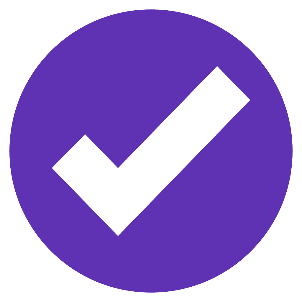 Deep Purple Checkmark
