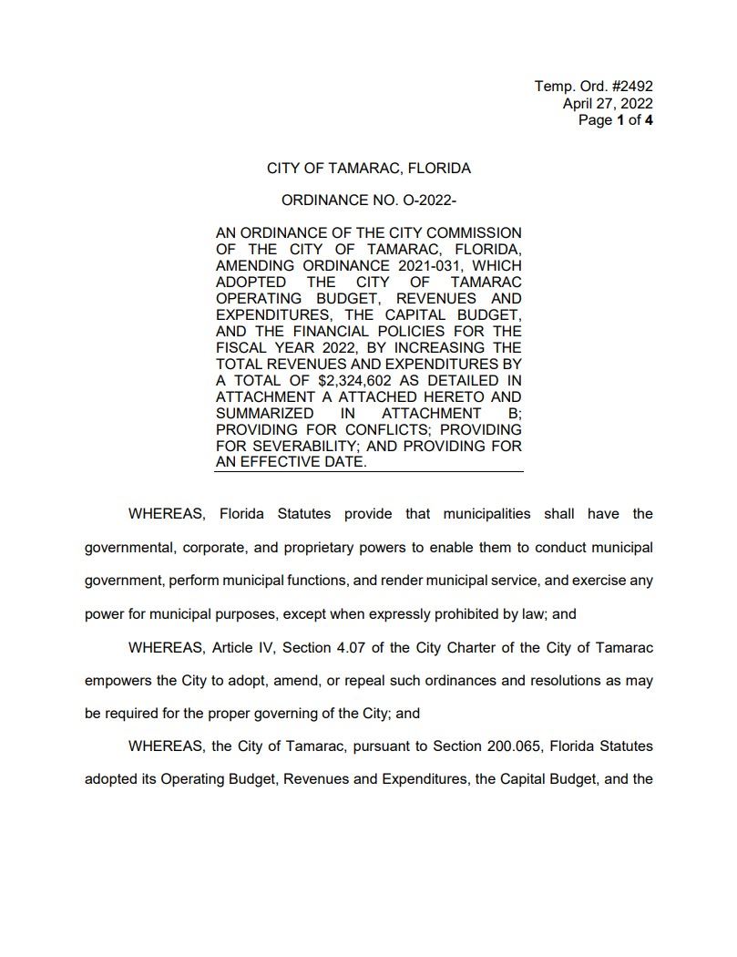 FY 2022 1st amendment
