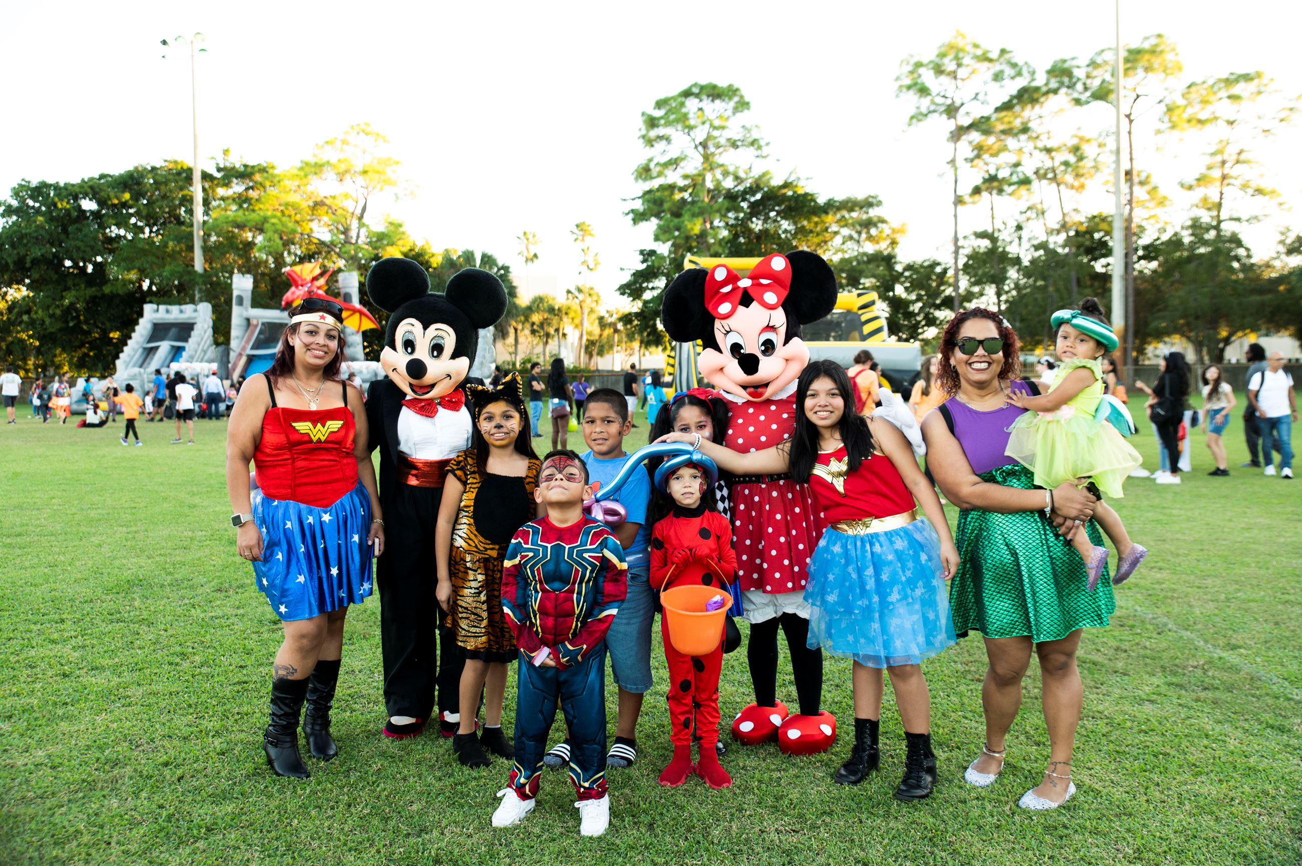 Persons wearing costumes 